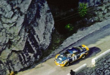 Jean Luc Therier i Marcel Callewaert na samochodzie Alpine Renault A 110/1600 Turbo.