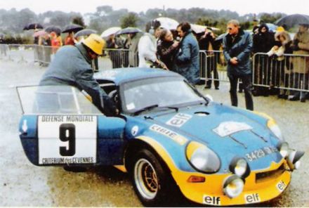 Jean Luc Therier i Marcel Callewaert na samochodzie Alpine Renault A 110/1600 Turbo.