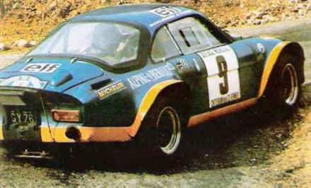 Jean Luc Therier i Marcel Callewaert na samochodzie Alpine Renault A 110/1600 Turbo.