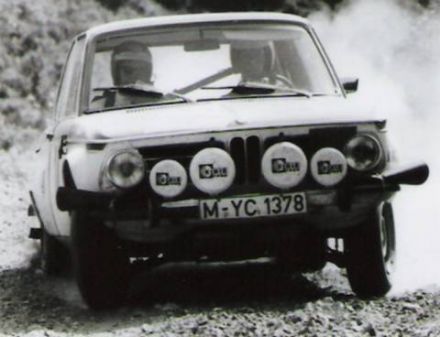 Rauno Aaltonen i John Davenport na samochodzie BMW 2002 Ti.