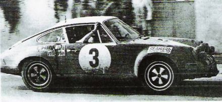 Björn Waldegård i Fergus Sager na samochodzie Porsche 911S.