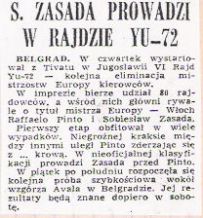 19 eliminacja - 6 Rajd Jugosławii 