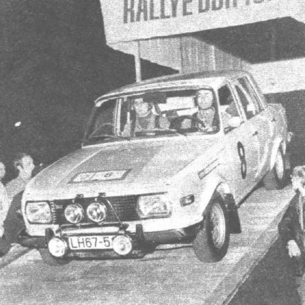 Peter Hommel i Günther Bork na samochodzie Wartburg 353.