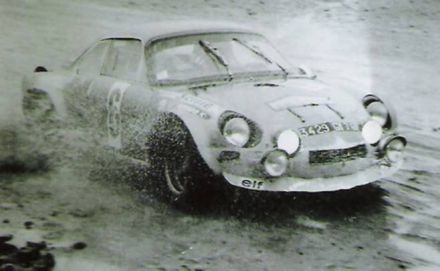 Bernard Darniche i Alan Mahe na samochodzie Alpine Renault A110 / 1800S.