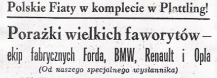 1 Olimpia Rallye. 7 eliminacja.  13-19.08.1972r.