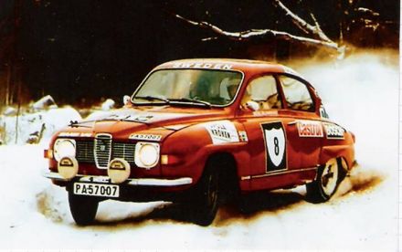 Stig Blomqvist i Arne Hertz na samochodzie Saab 96 V4.