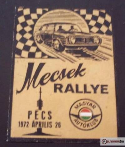 6 Mecsek Rallye.  26.04.1972r.