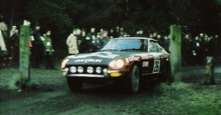 Shekhar Mehta i Martin Holmes na samochodzie Datsun 240Z.