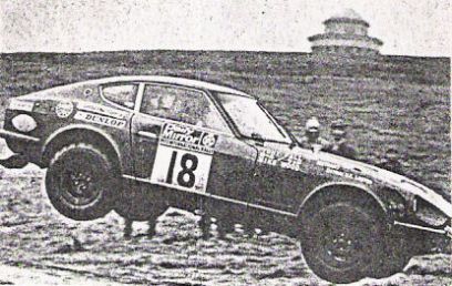 Tony Fall i Mike Wood na samochodzie Datsun 240 Z.