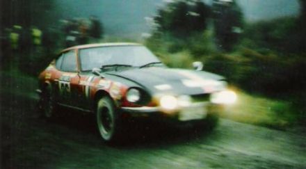 Shekhar Mehta i Martin Holmes na samochodzie Datsun 240Z.