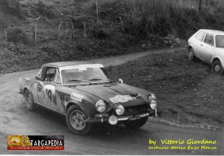 Smania i Zambelli na samochodzie Fiat 124 Sport Spider.