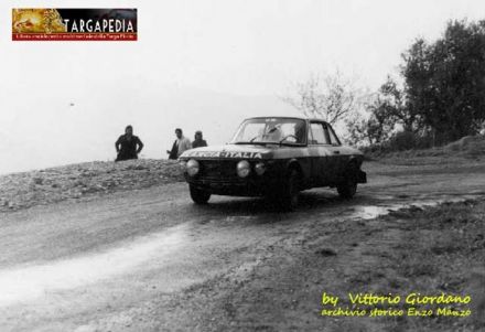 Sandro Munari i Mario Mannucci na samochodzie Lancia Fulvia 1600 HF.