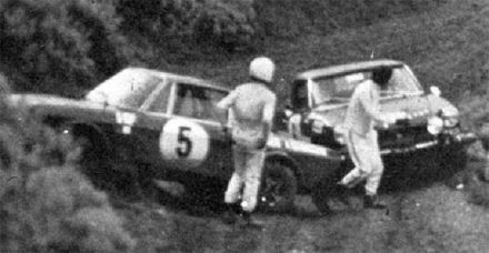 Amilcare Ballestrieri i Arnaldo Bernacchini na samochodzie Lancia Fulvia 1600 HF.