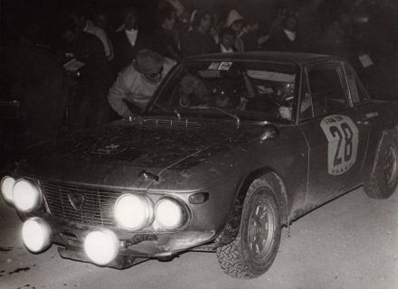 Fausto Carello i Luciano Oberti na samochodzie Lancia Fulvia 1,6 HF.