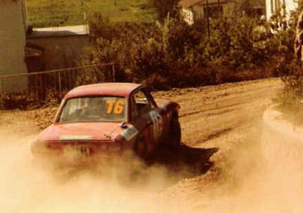 Gianni Besozzi i Alessandro Brusati na samochodzie Lancia Fulvia 1,6 HF.