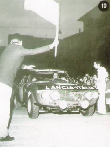 Sandro Munari i Mario Mannucci na samochodzie Lancia Fulvia 1600 HF.