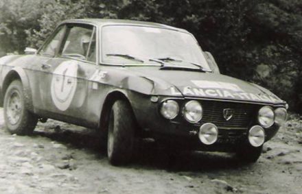 Sandro Munari i Mario Mannucci na samochodzie Lancia Fulvia 1,6 coupe HF.