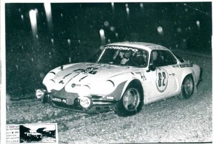 Bisol i Perissinot na samochodzie Alpine Renault A110.