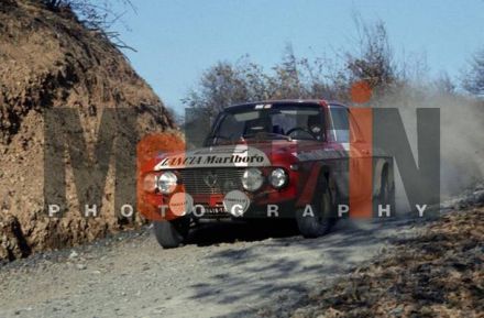 Harry Kallstrom na samochodzie Lancia Fulvia 1600 HF.