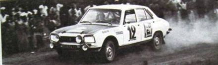Guichet i Jean Todt na samochodzie Peugeot 504 gr.2.