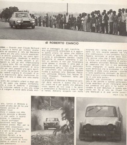 4 Rallye du Bandama. 28.12.1972 - 3.01.1973r.