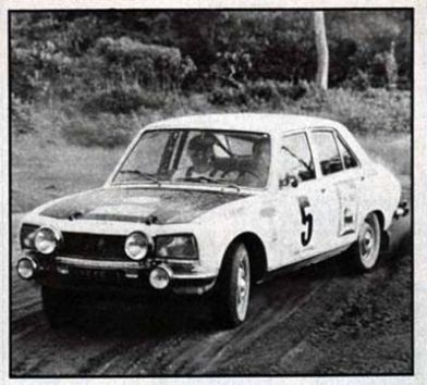 Tony Fall i Gerard Flocon na samochodzie Peugeot 504 gr.2. 
