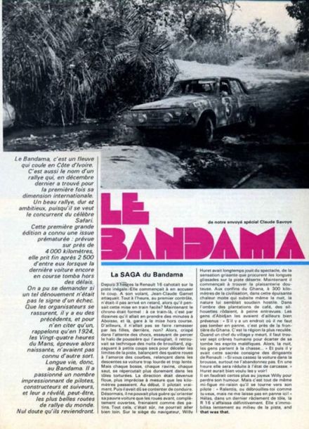 4 Rallye du Bandama. 28.12.1972 - 3.01.1973r.
