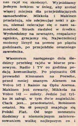 7 Arctic Rally (Napapiirin Tunturiralli) (SF). 1 eliminacja.  3-6.02.1972r.