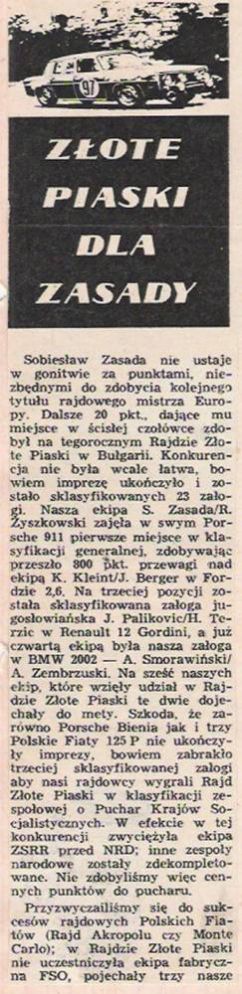 10 eliminacja - 3 Rajd Złote Piaski (BG)