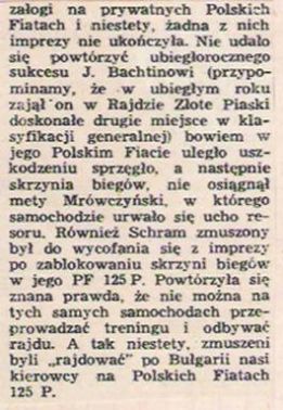 10 eliminacja - 3 Rajd Złote Piaski (BG)