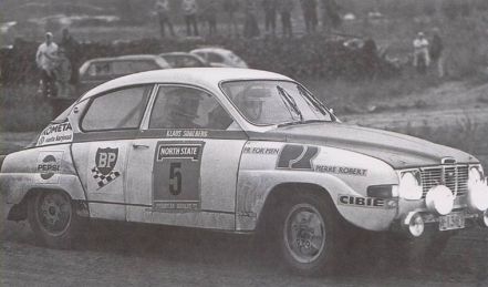 Simo Lampinen i Klaus Sohlberg – Saab 96 V4.
