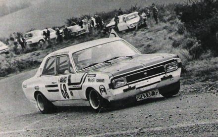Henri Greder i Christian Delferrier na samochodzie Opel Commodore.