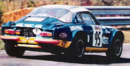 Jacques Marquet i Paoletti na samochodzie Alpine Renault A 110.