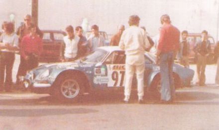 Jean-Luc Thérier na samochodzie Alpine Renault A110/1800 SS.