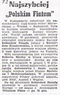 Rajd Monachium-Wiedeń-Budapeszt. 18 eliminacja.  28-30.09.1972r.