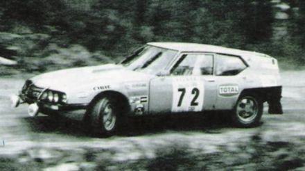 Bjőrn Waldegaard i Hans Thorselius na samochodzie Citroen SM.