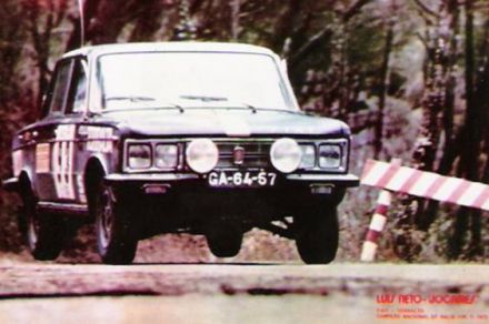Luis Neto i „Jocaines” na samochodzie Fiat 125S.