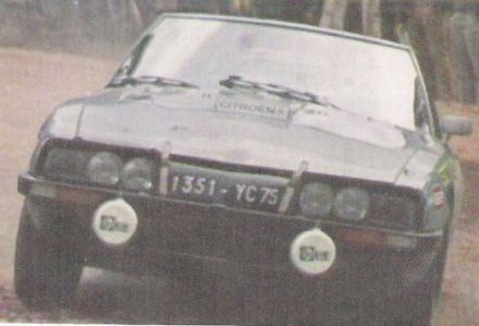 Bjorn Waldegaard i Hans Thorselius na samochodzie Citroen SM.