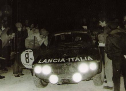 Ballestrieri na samochodzie Lancia Fulvia 1,6 HF.