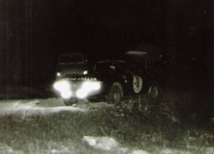 Ballestrieri na samochodzie Lancia Fulvia 1,6 HF.