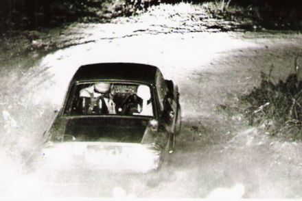 Sandro Munari na samochodzie Lancia Fulvia 1,6 HF.