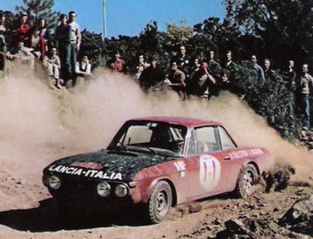 Harry Källström i Gunnar Häggbom na samochodzie Lancia Fulvia 1,6 HF.