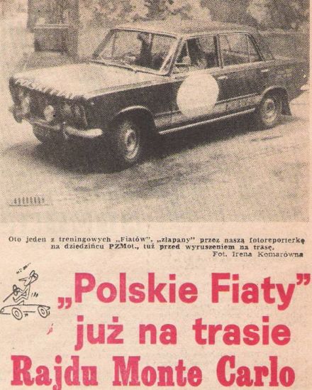 41.Rajd Monte Carlo (MC). 1 eliminacja.  21-29.01.1972r.