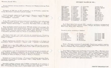 41.Rajd Monte Carlo (MC). 1 eliminacja.  21-29.01.1972r.
