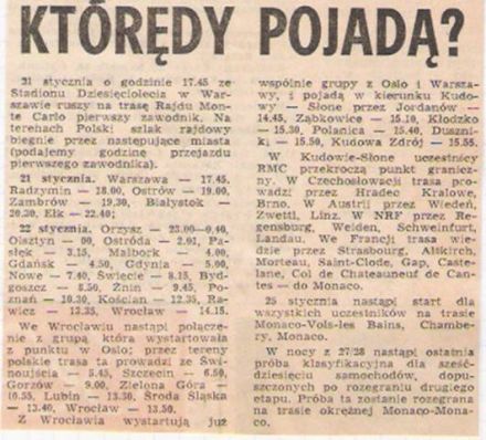 41.Rajd Monte Carlo (MC). 1 eliminacja.  21-29.01.1972r.