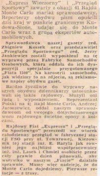 41.Rajd Monte Carlo (MC). 1 eliminacja.  21-29.01.1972r.