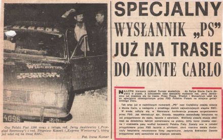41.Rajd Monte Carlo (MC). 1 eliminacja.  21-29.01.1972r.