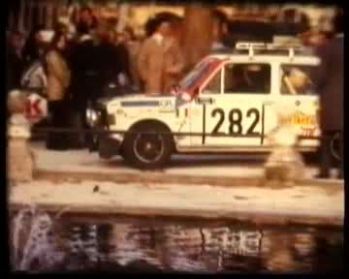 Giancarlo Monti i Gianvito Laera na samochodzie Fiat 128.