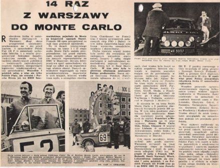 41.Rajd Monte Carlo (MC). 1 eliminacja.  21-29.01.1972r.
