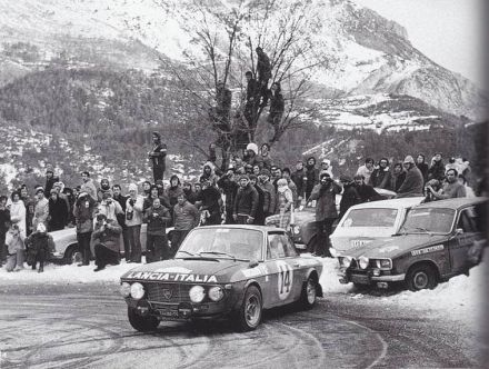 Sandro Munari i Mario Manucci na samochodzie Lancia Fulvia HF 1600.